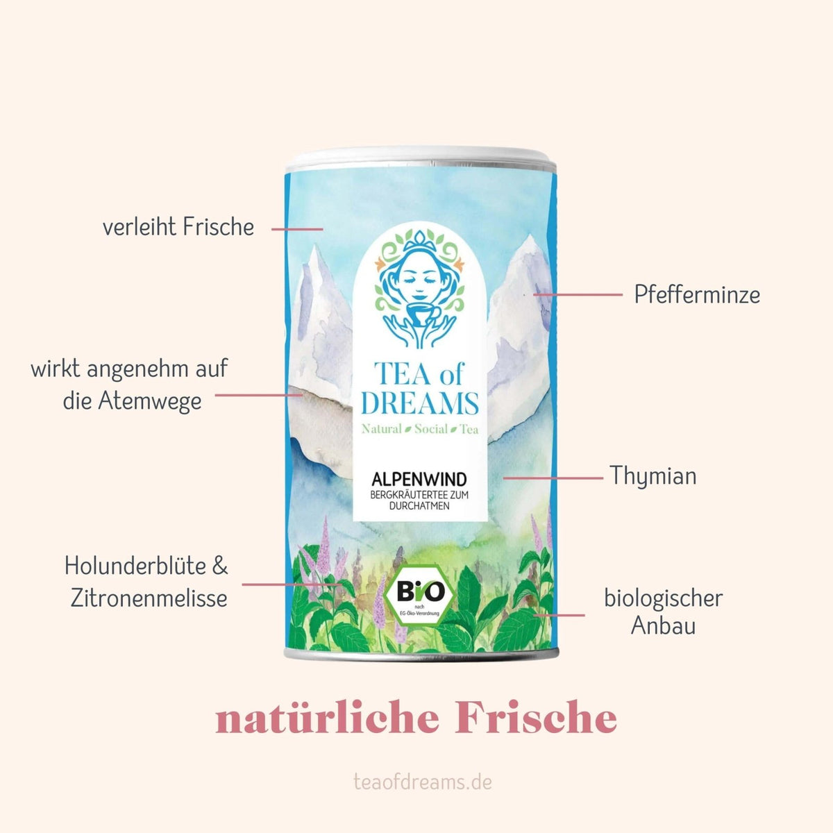Bio Bergkräutertee "Alpenwind" (naturbelassen) - Bio Bergkräutertee "Alpenwind" (naturbelassen)