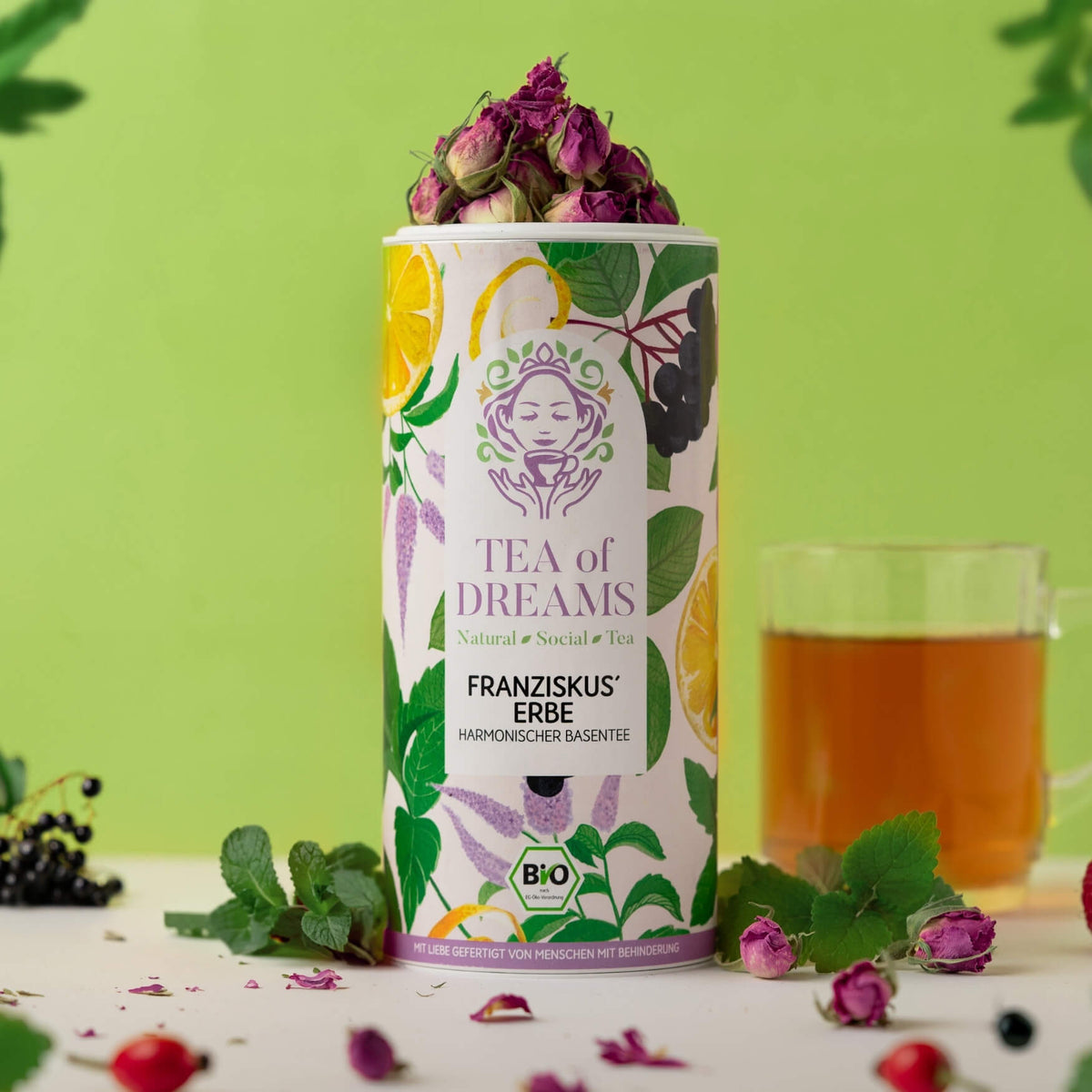 Bio Basentee Beeren und Kräuter "Franziskus´ Erbe" - Bio Basentee Beeren und Kräuter "Franziskus´ Erbe"