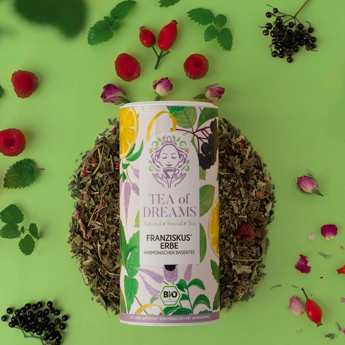 Bio Basentee Beeren und Kräuter "Franziskus´ Erbe" - Bio Basentee Beeren und Kräuter "Franziskus´ Erbe"