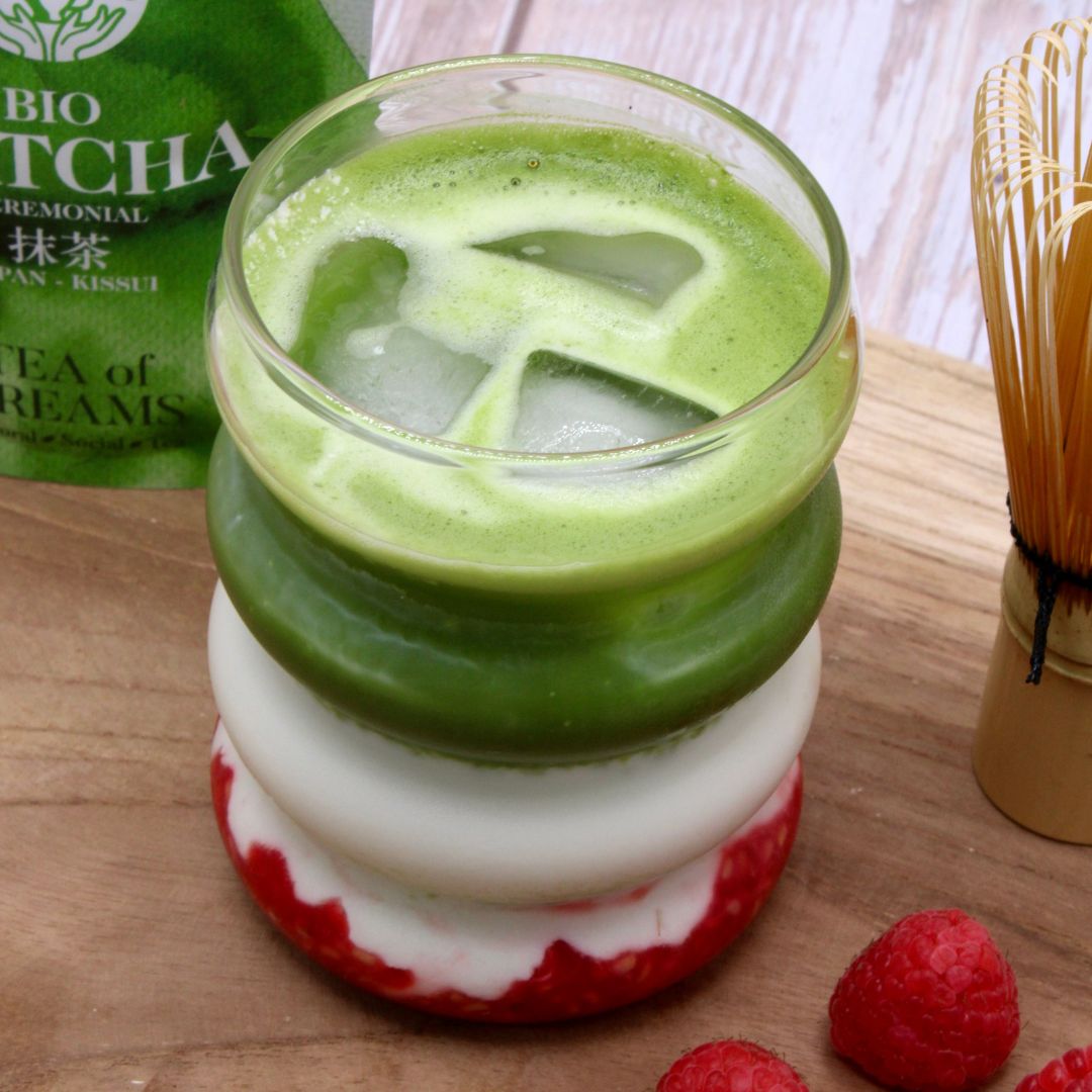 Iced Raspberry Matcha Latte