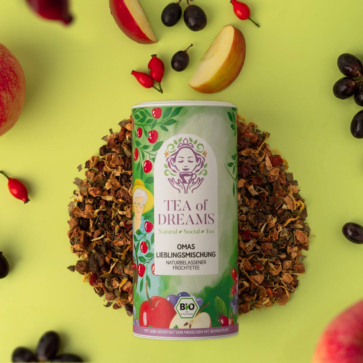 Bio frisch - fruchtige, naturbelassene Früchteteemischung "Omas Lieblingsmischung" - Bio frisch - fruchtige, naturbelassene Früchteteemischung "Omas Lieblingsmischung"