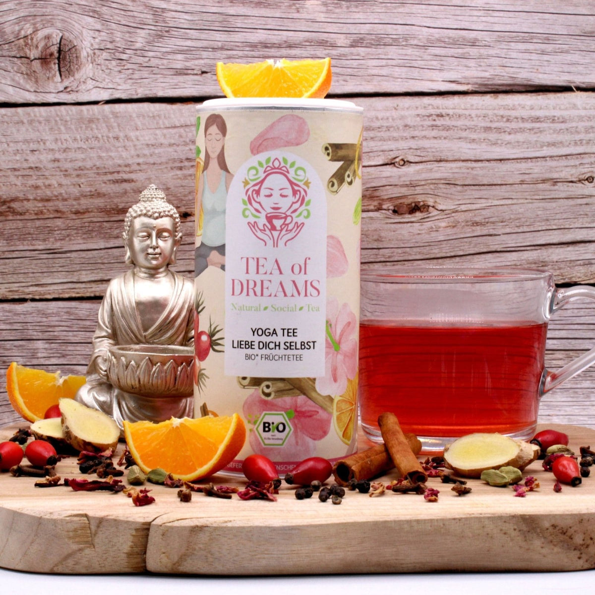 Bio Yoga Tee "Liebe dich selbst" - Bio Yoga Tee "Liebe dich selbst"