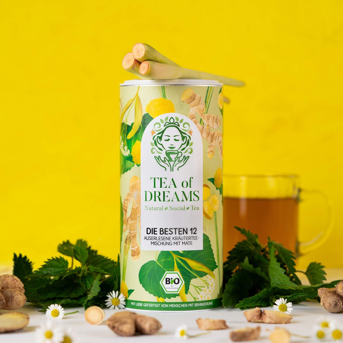 Bio Fastentee "die Besten 12" - naturbelassene Kräuterteemischung mit 12 Zutaten und Mate - Bio Fastentee "die Besten 12" - naturbelassene Kräuterteemischung mit 12 Zutaten und Mate
