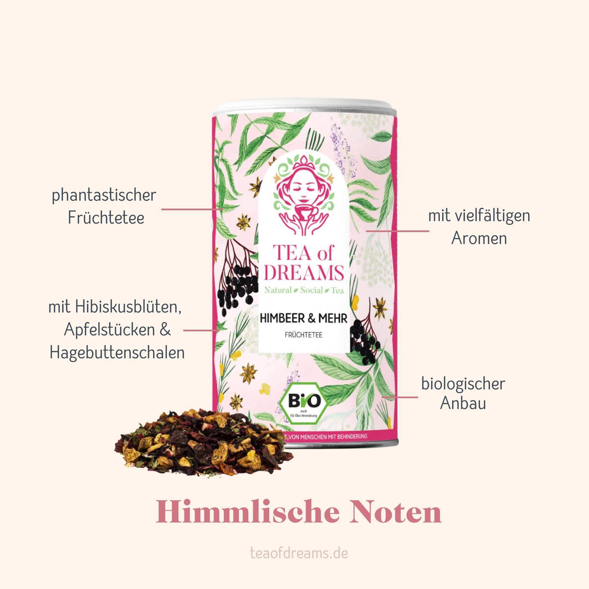 Früchtetee "Himbeer & Mehr" Tea of Dreams