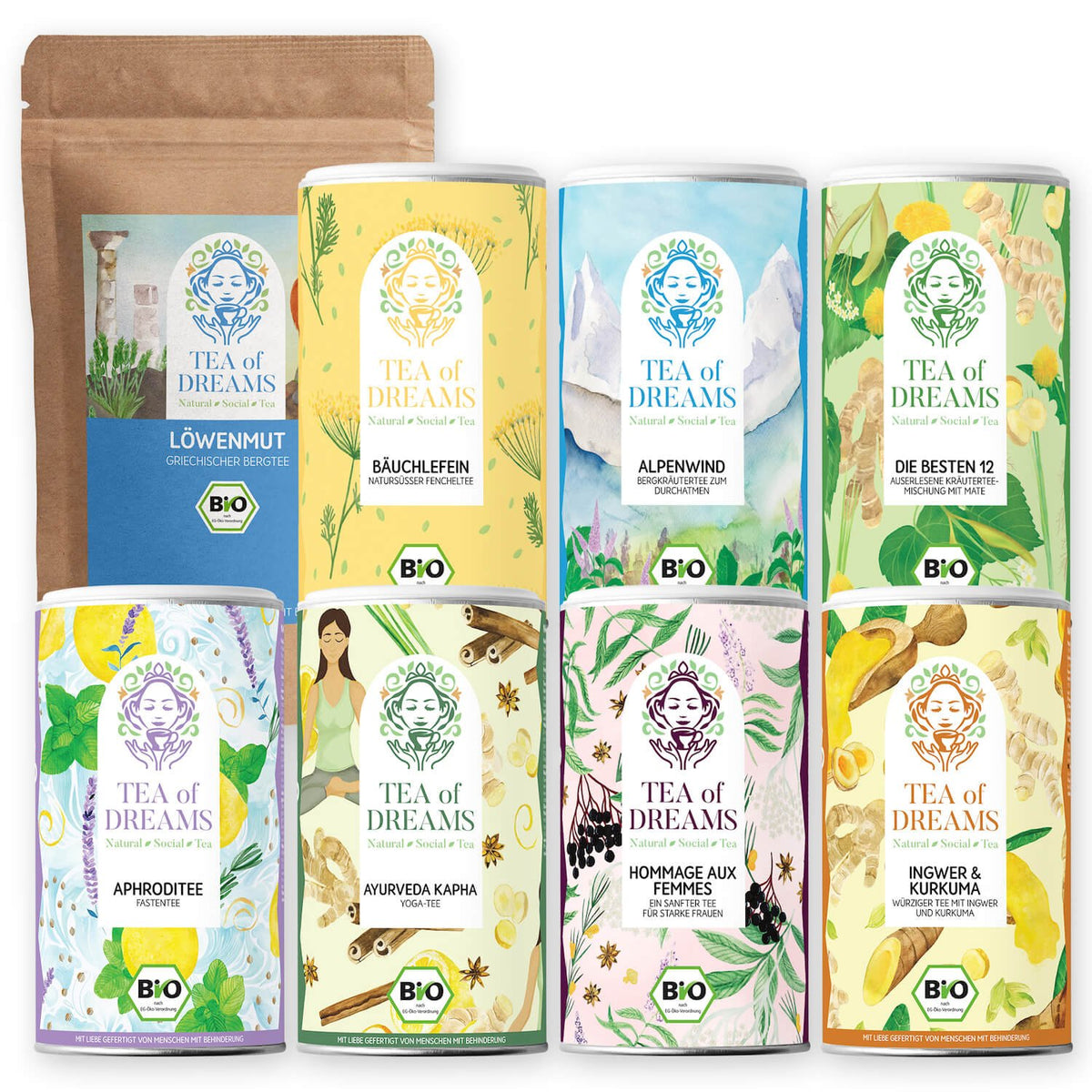 Probierset "Kräutermischungen und Funktionstees (bio)" - Probierset "Kräutermischungen und Funktionstees (bio)" - Bio Probierset "Kräutermischungen und Funktionstees"