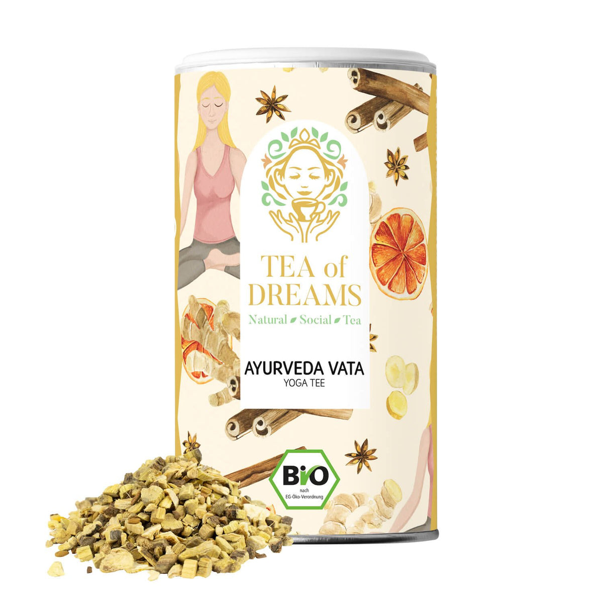 Bio Yoga Tee "Ayurveda Vata" - Bio Yoga Tee "Ayurveda Vata" - Bio Yoga Tee "Ayurveda Vata"