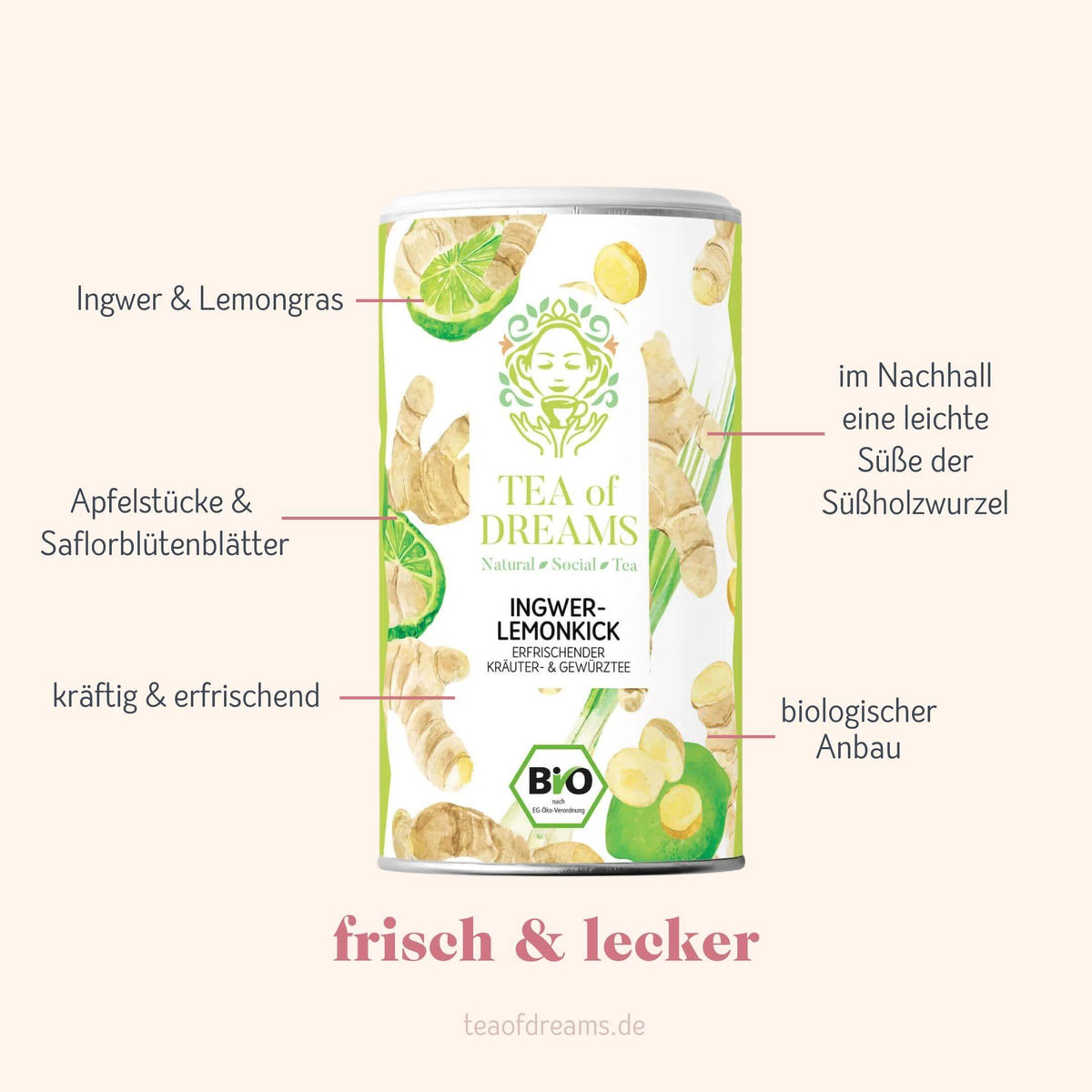 Bio "Ingwer - Lemonkick" Tee - Bio "Ingwer - Lemonkick" Tee - Bio "Ingwer - Lemonkick" Tee