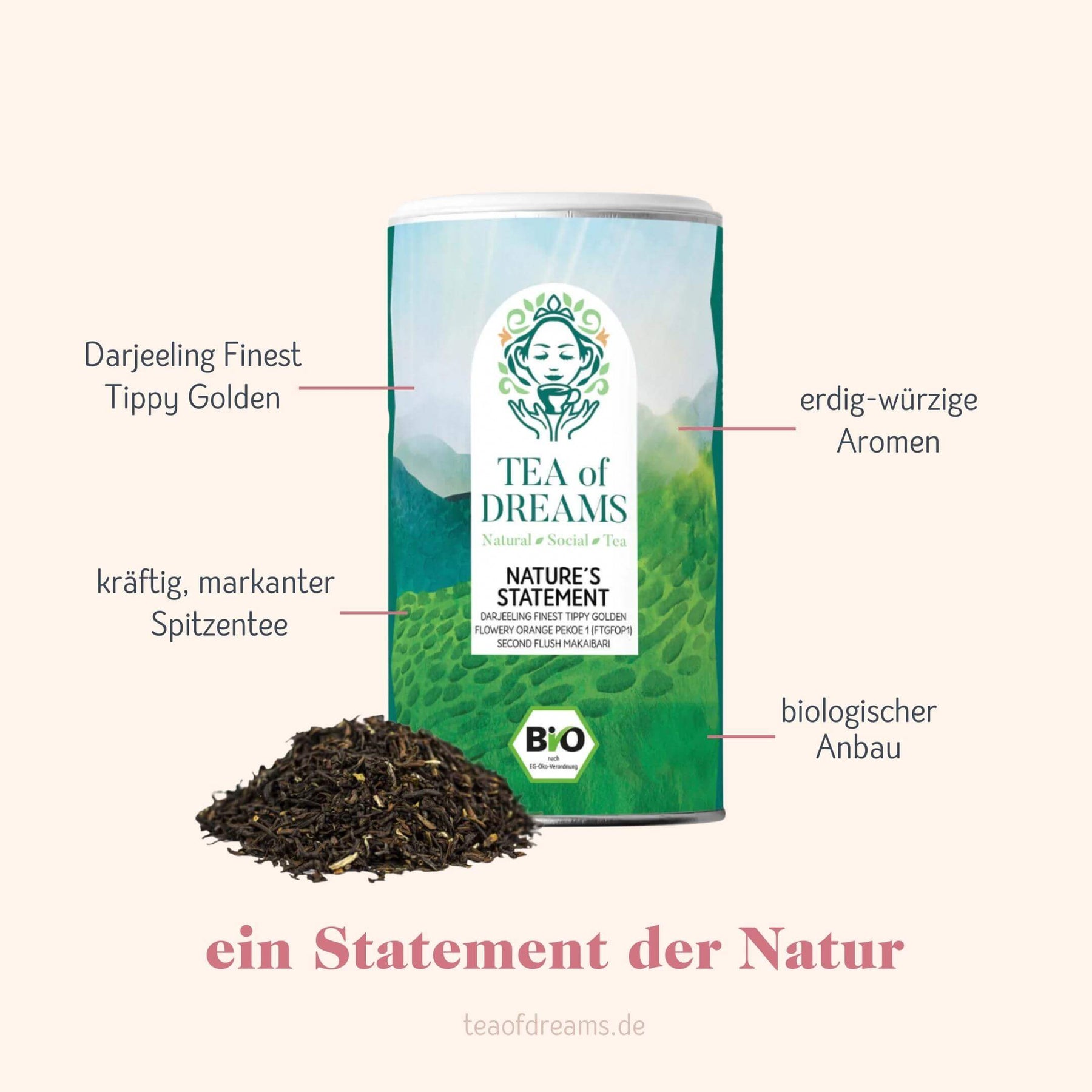 Bio Darjeeling Finest Tippy Golden Flowery Orange Pekoe 1 (FTGFOP1) Second Flush Makaibari "Nature´s Statement" - Bio Darjeeling Finest Tippy Golden Flowery Orange Pekoe 1 (FTGFOP1) Second Flush Makaibari "Nature´s Statement"