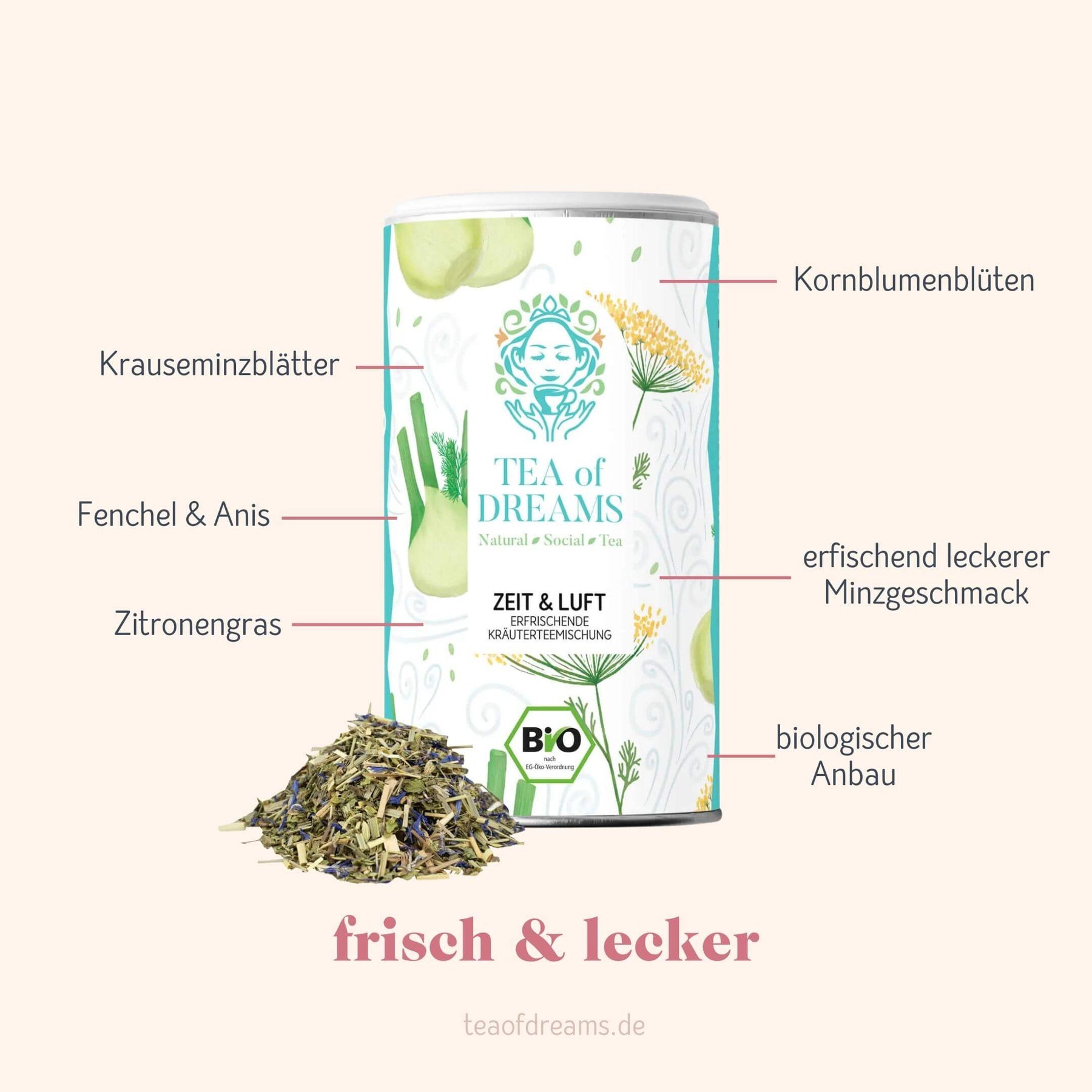 Bio Kräuterteemischung "Zeit & Luft" - Bio Kräuterteemischung "Zeit & Luft"