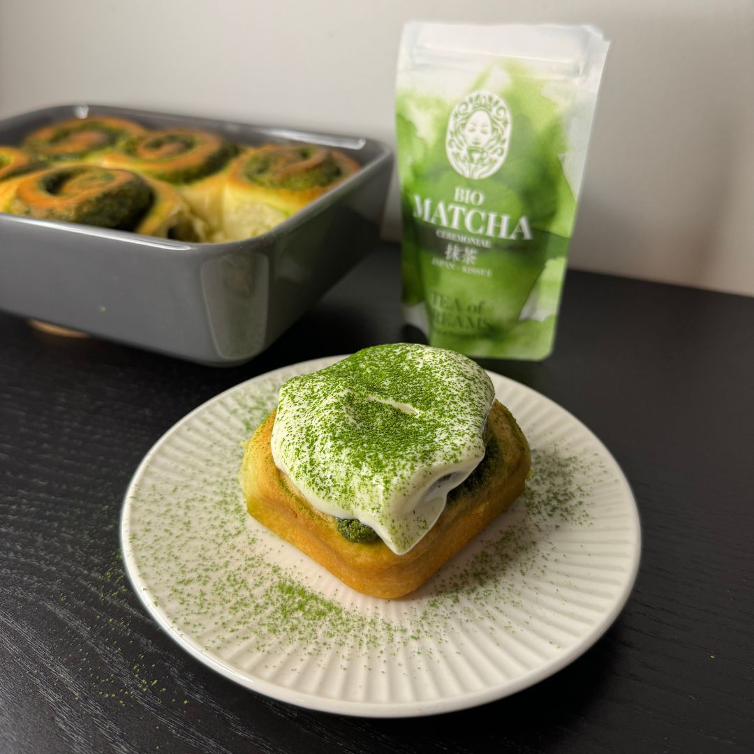 Matcha Hefeschnecken