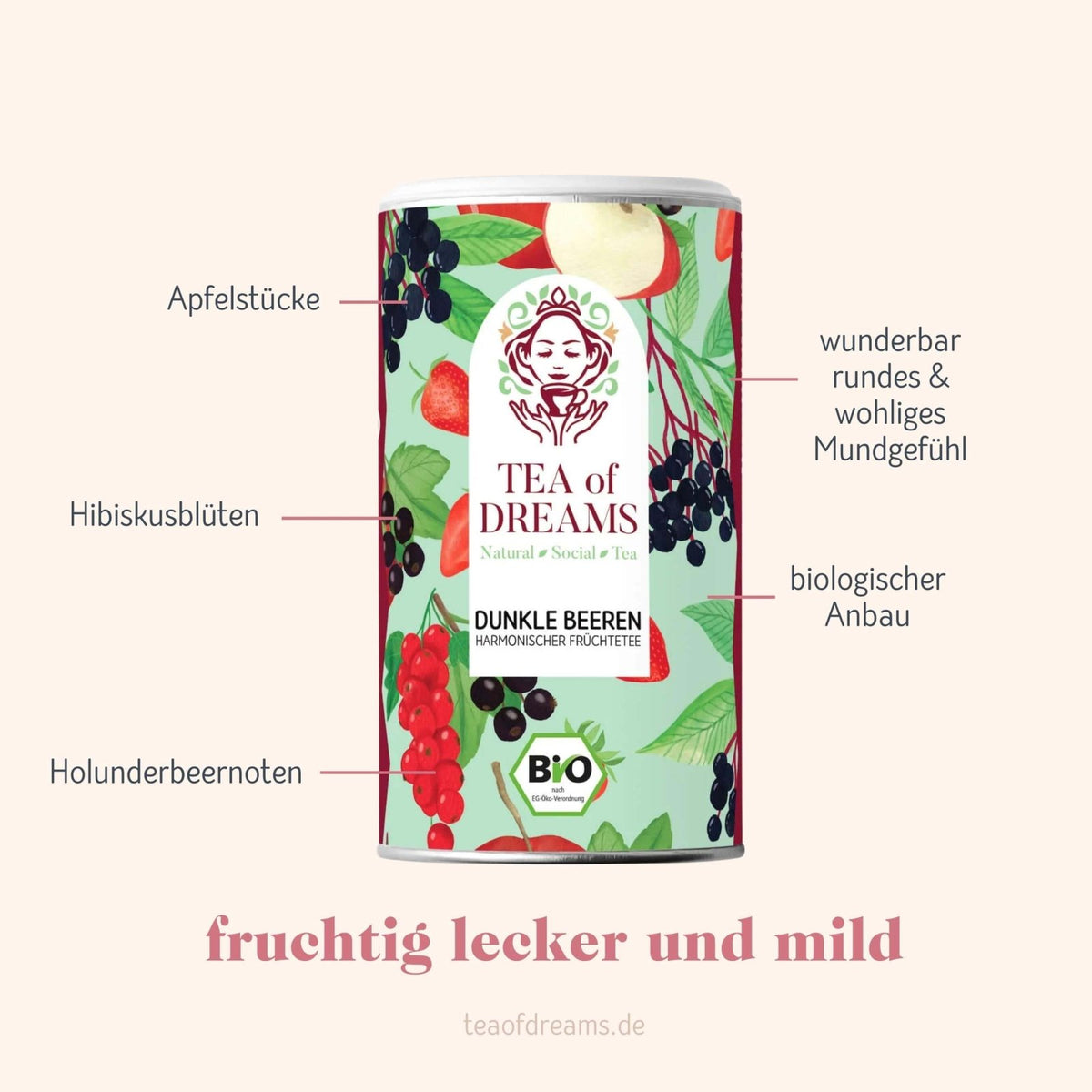 Bio Früchtetee "Dunkle Beeren" - Bio Früchtetee "Dunkle Beeren"