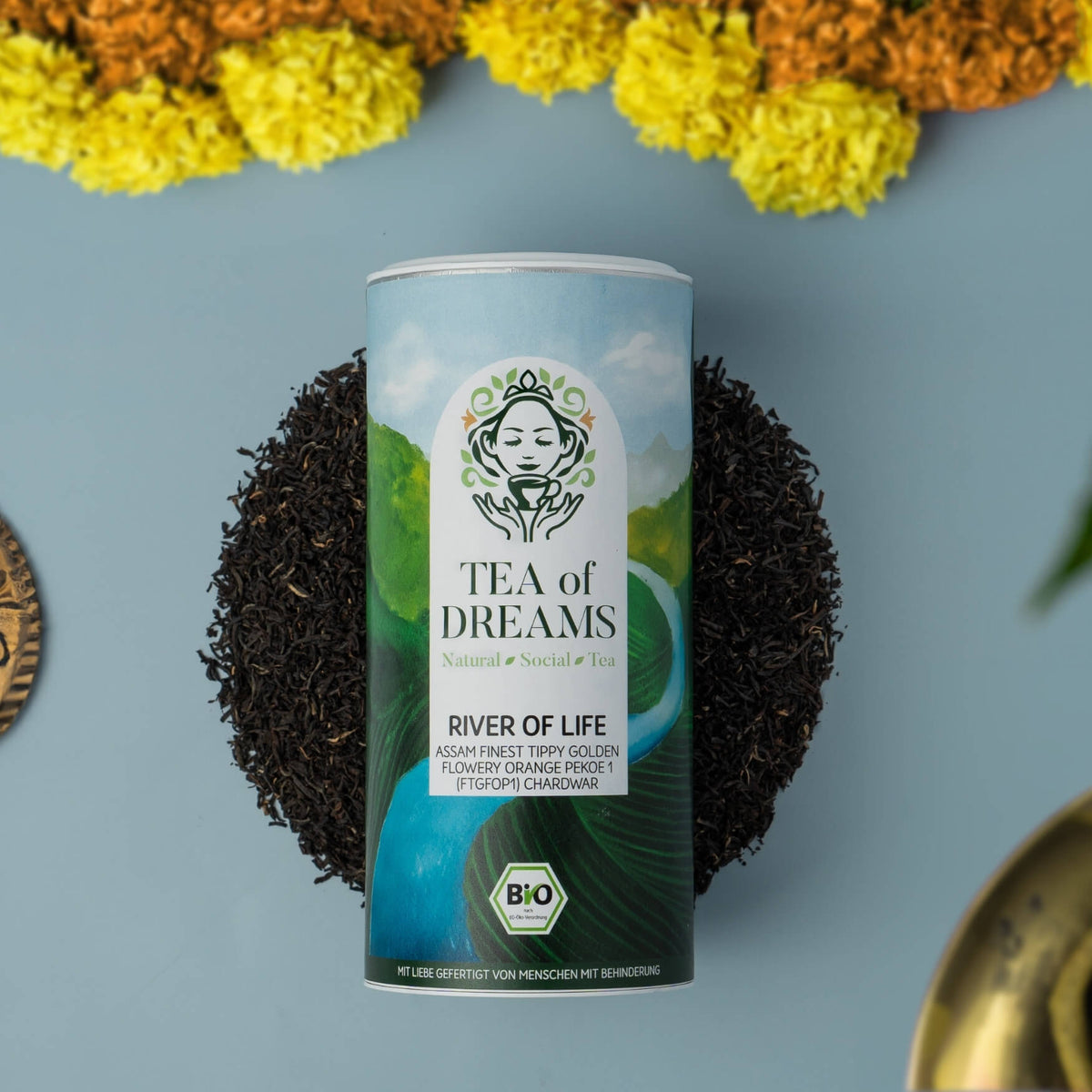 Bio Assam Finest Tippy Golden Flowery Orange Pekoe 1 (FTGFOP1) Chardwar "River of Life" - Bio Assam Finest Tippy Golden Flowery Orange Pekoe 1 (FTGFOP1) Chardwar "River of Life"