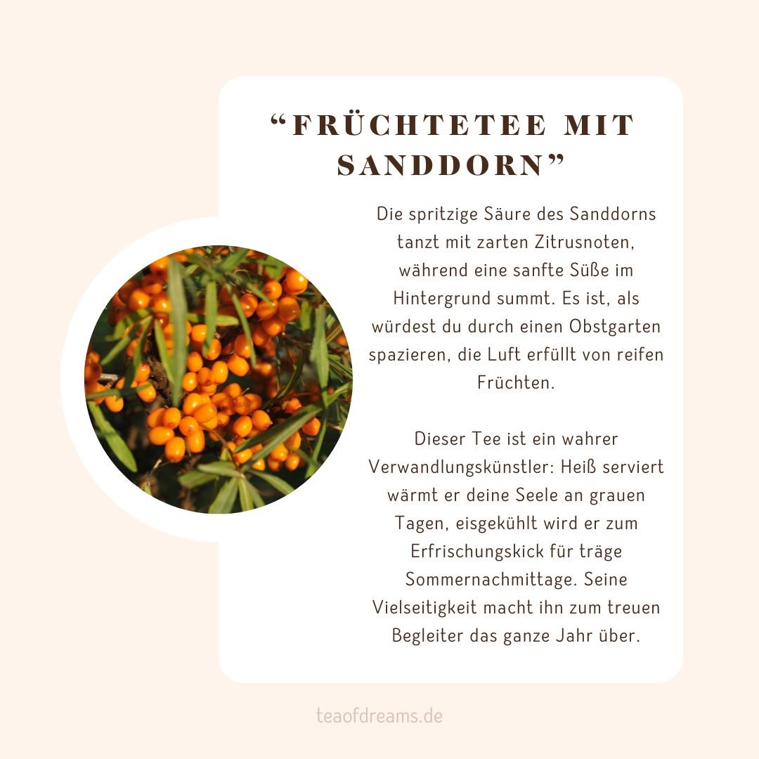 Bio Früchtetee mit Sanddorn - Bio Früchtetee mit Sanddorn