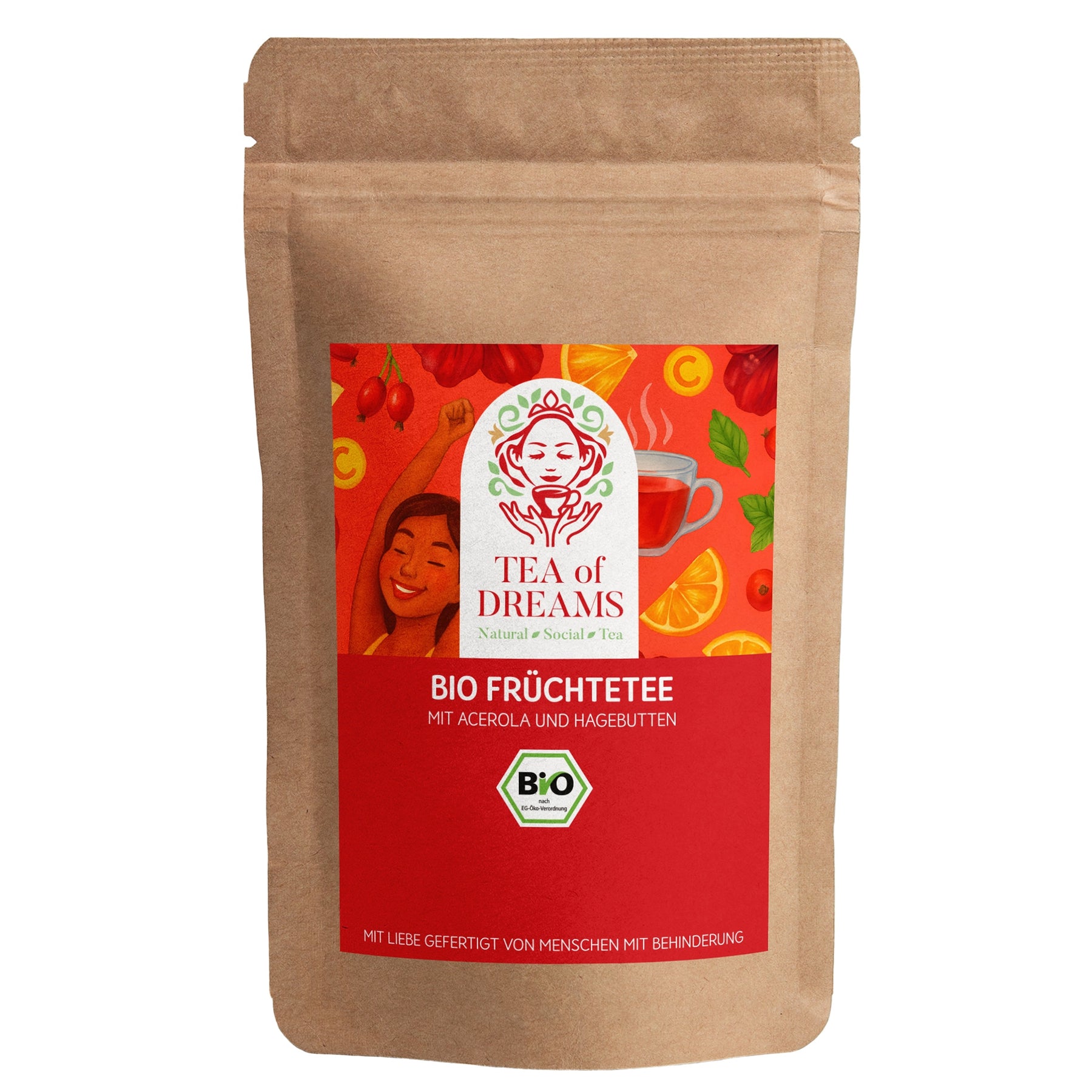 Bio Früchtetee mit Acerola & Hagebutten