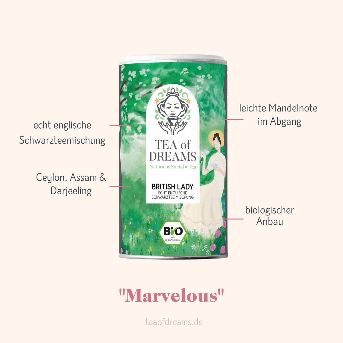 British Lady Schwarzteemischung Tea of Dreams