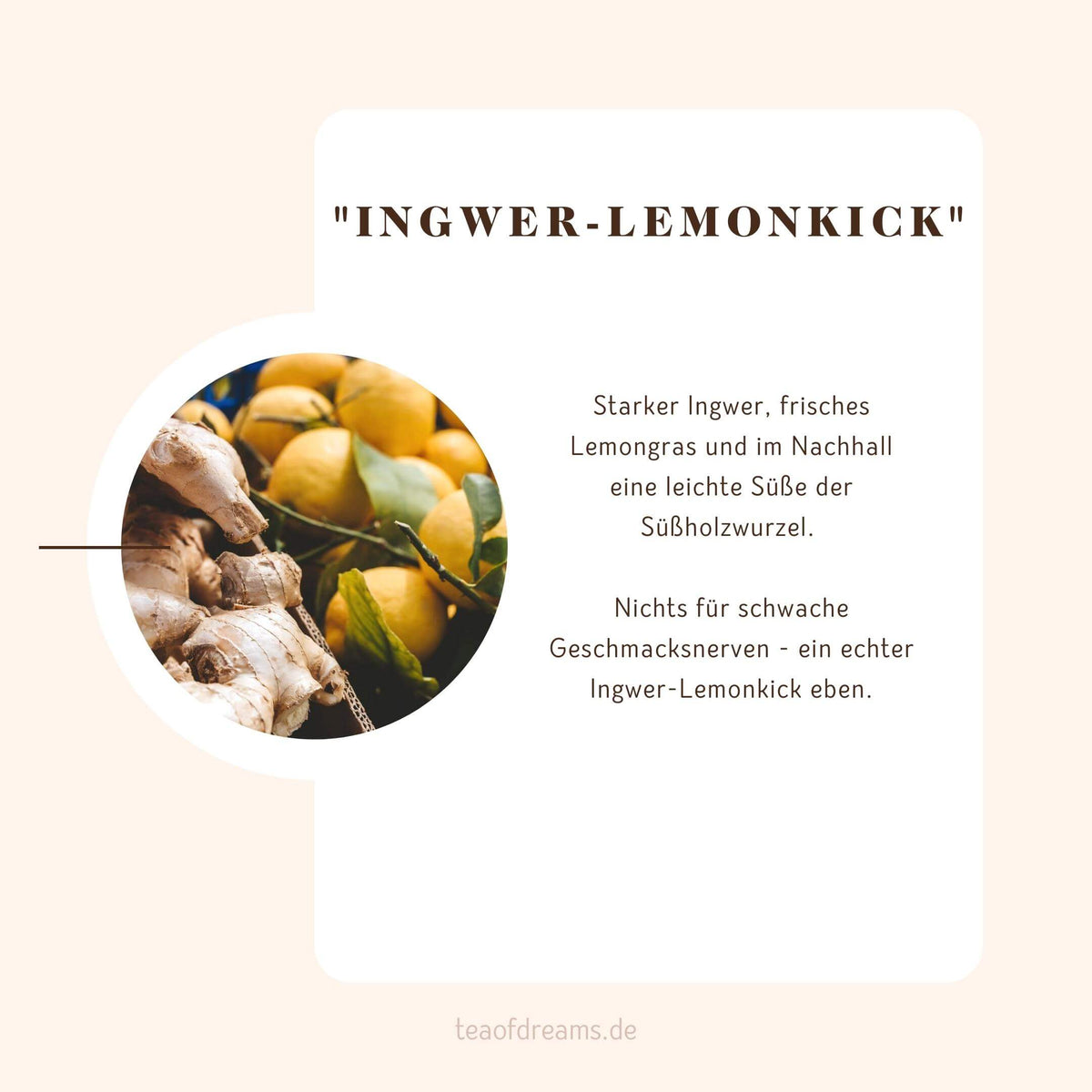 Bio "Ingwer - Lemonkick" Tee - Bio "Ingwer - Lemonkick" Tee - Bio "Ingwer - Lemonkick" Tee